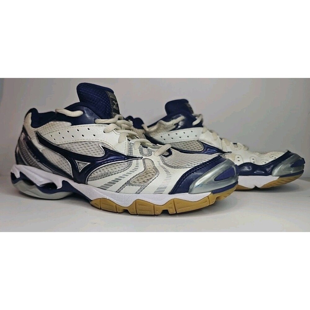 Mizuno Wave Bolt 2 Womens blue White Athletic Volleyball Court Shoes Size 8.5